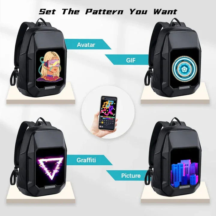 Divoom Cyberbag LED Backpack With App Control - Black - Tashqila Divoom Cyberbag LED Backpack With App Control - Black - Tashqila
